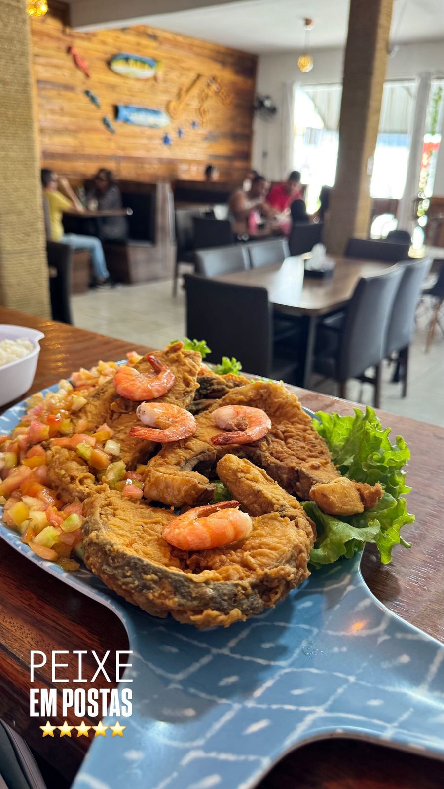 Peixe Frito em Posta no Casa Bar e Restaurante